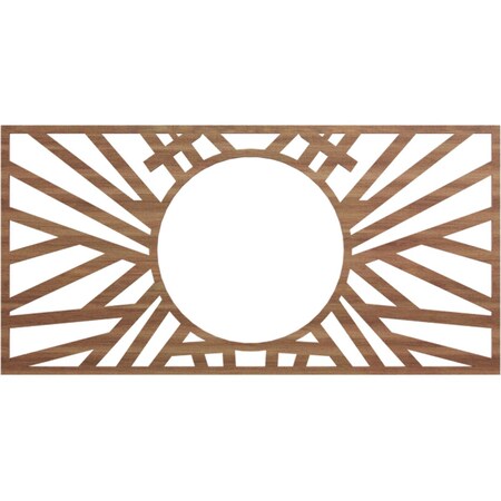 Ekena Millwork Hoover Wood Fretwork Pierced Ceiling Medallion, Walnut, 24"W x 12"H x 8 7/8"ID x 3/8"T CMWP24X12X0375HOWA